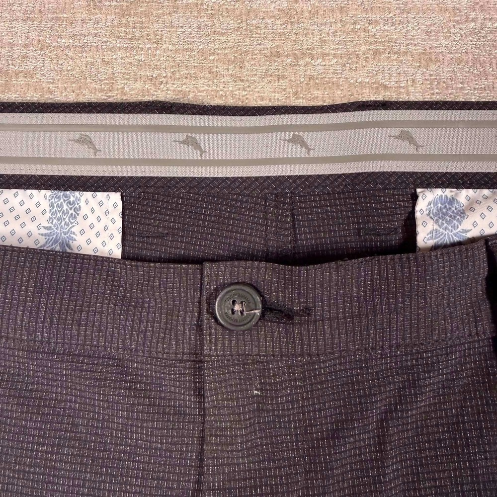 Tommy Bahama Shorts Mens 44/7 Grey Stretch Boracay Textured Flat Front - Picture 8 of 11